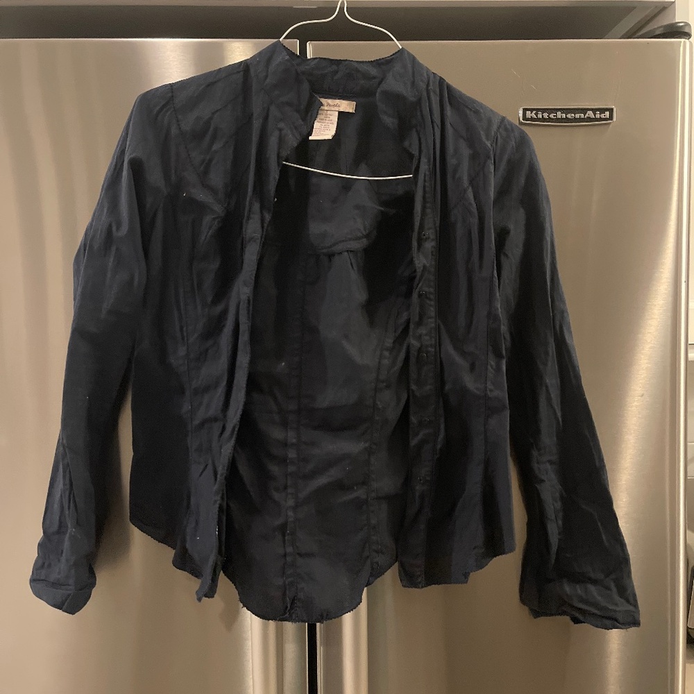 Black three people button down dress shirt